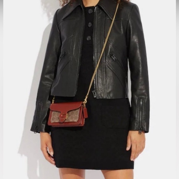 Coach Tabby Crossbody Wristlet Brass/Rust NWT - Picture 16 of 17